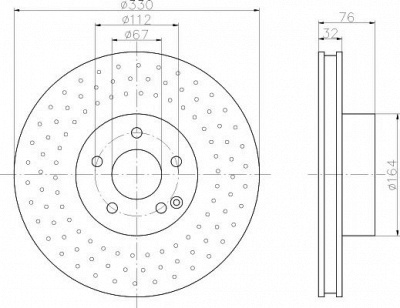 HELLA PAGID 8dd355106851 -  Тормозной диск